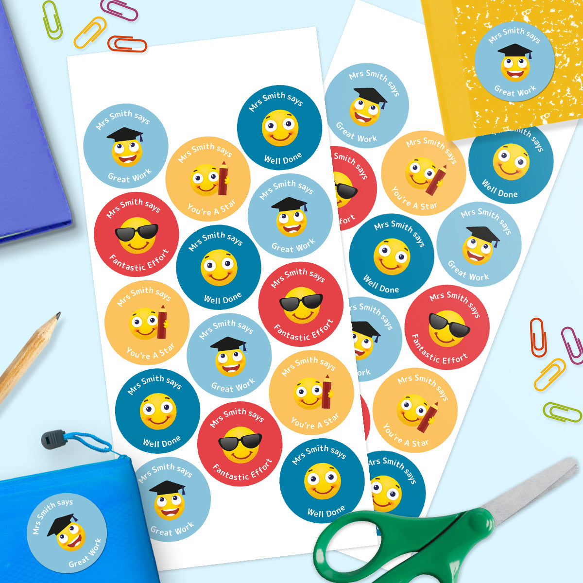 Emoji Teacher Stickers Officeworks Photos