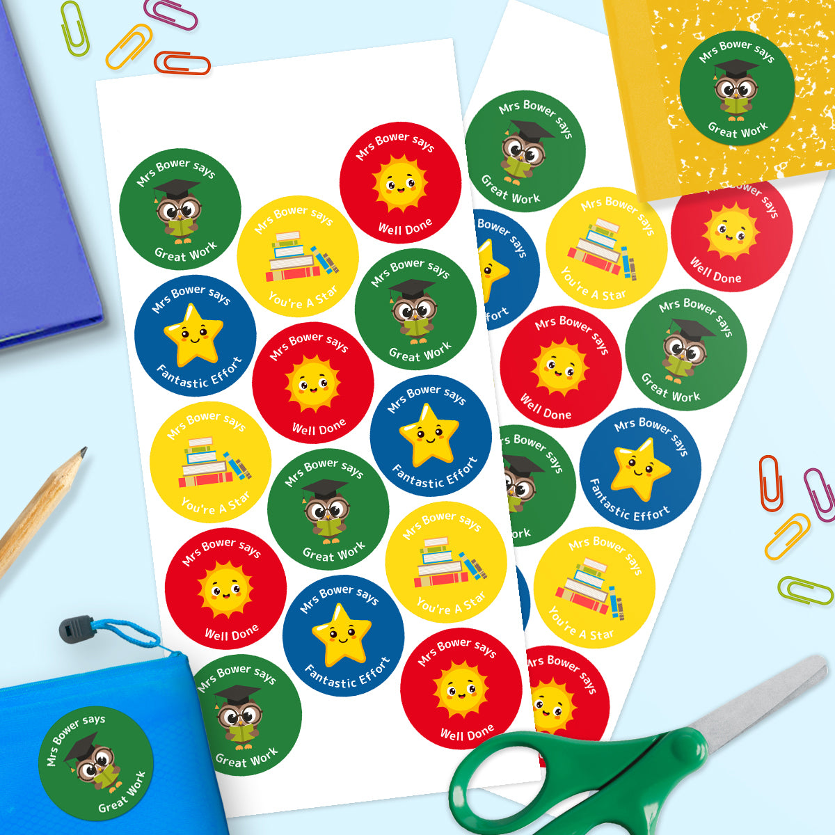 Mix Owl Teacher Stickers Officeworks Photos
