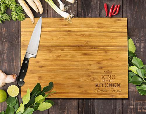 King Of The Kitchen Bamboo Cutting Board 8x11