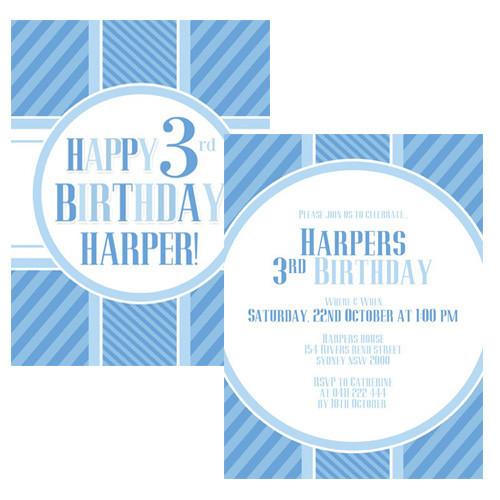 Blue Party Invitation Officeworks Photos