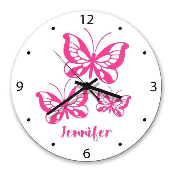 Butterflies Glass Clock Officeworks Photos
