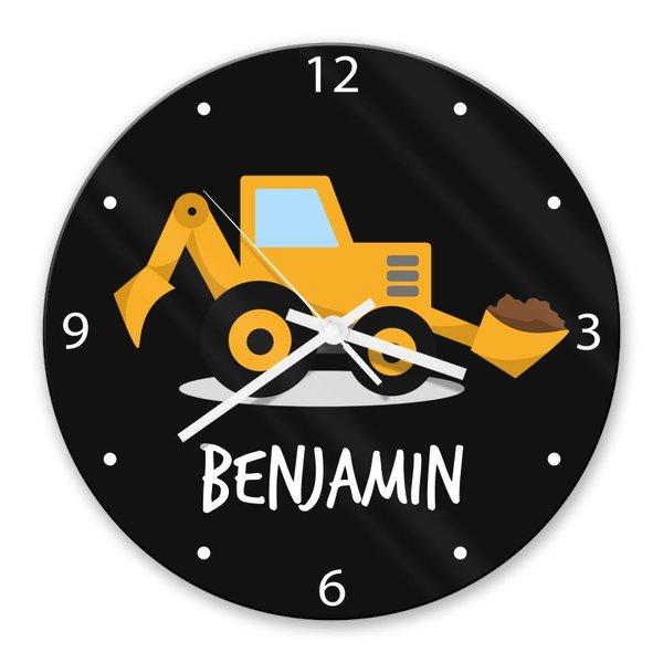 Little Digger Glass Clock Officeworks Photos