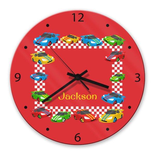 Race Cars Glass Clock Officeworks Photos