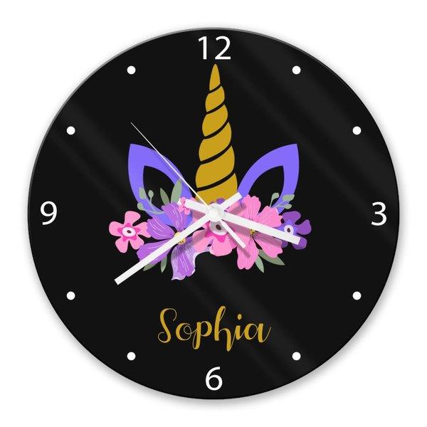 Unicorn Glass Clock Officeworks Photos