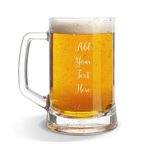 Add Your Own Message Glass Beer Mug