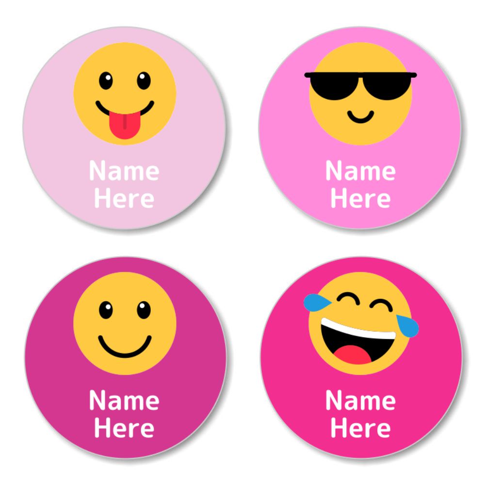 Emoji Round Name Labels 30pk Officeworks Photos