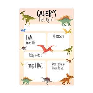 Dinosaur First Day Sign - Small