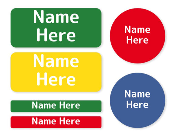 Multi Colour - Classic Mixed Name Label Pack