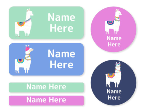 Llama Mixed Name Label Pack