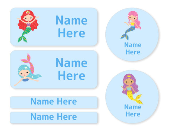 Mermaids Mixed Name Label Pack