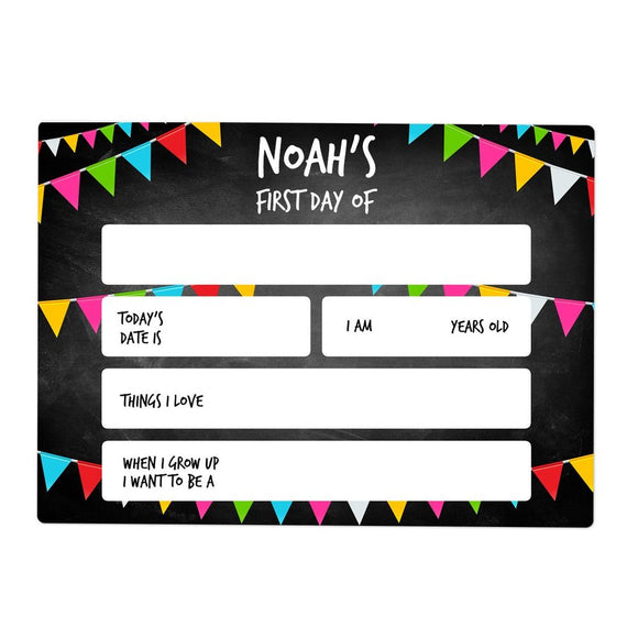Black Bunting First Day Sign - Large