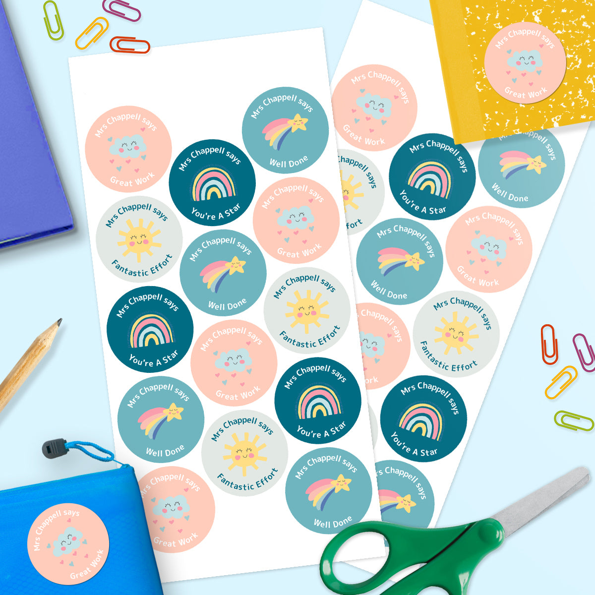 Happy Teacher Stickers – Officeworks Photos