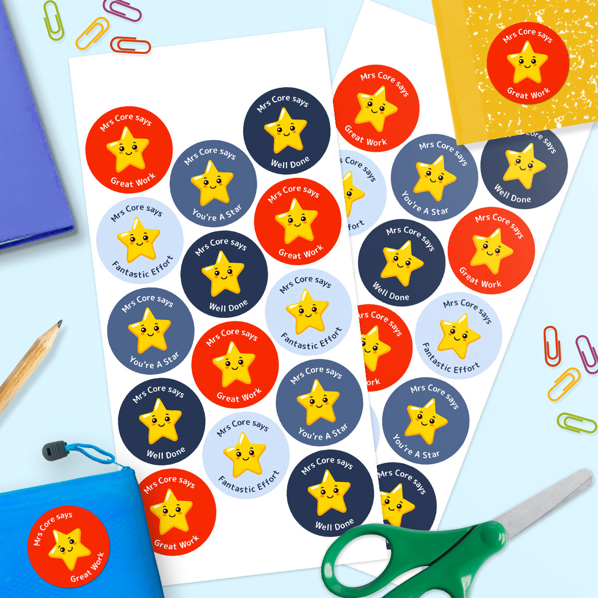 Gold Star Stickers Officeworks