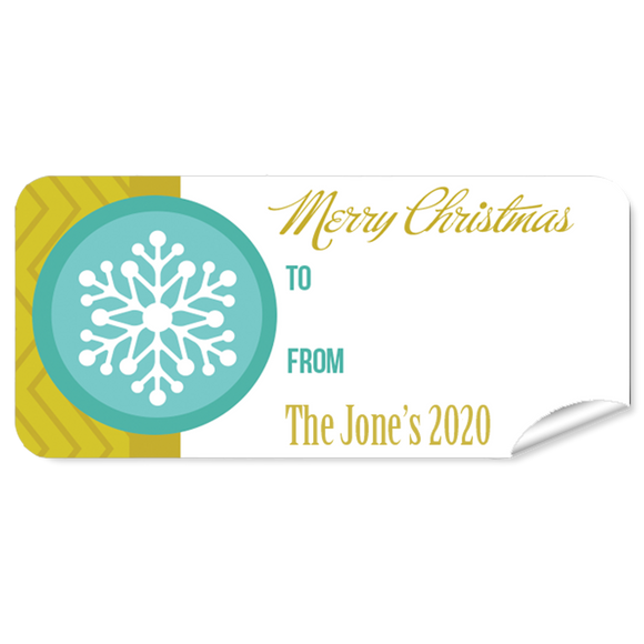 Star Snowflake Christmas Labels 27pk