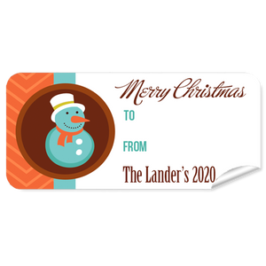 Snow Man Christmas Labels 27pk