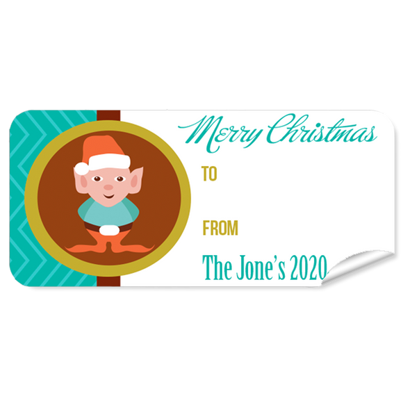 Elf Christmas Labels 27pk