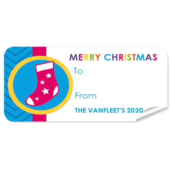 Stocking Christmas Labels 27pk
