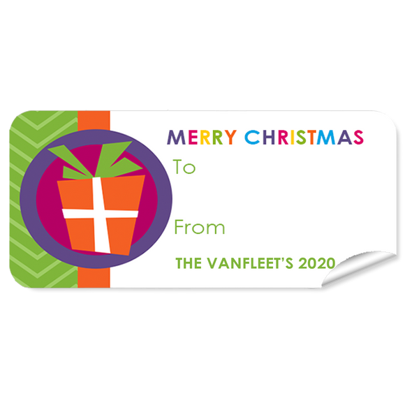 Present Christmas Labels 27pk