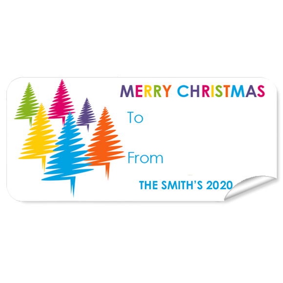 Trees Christmas Labels 27pk