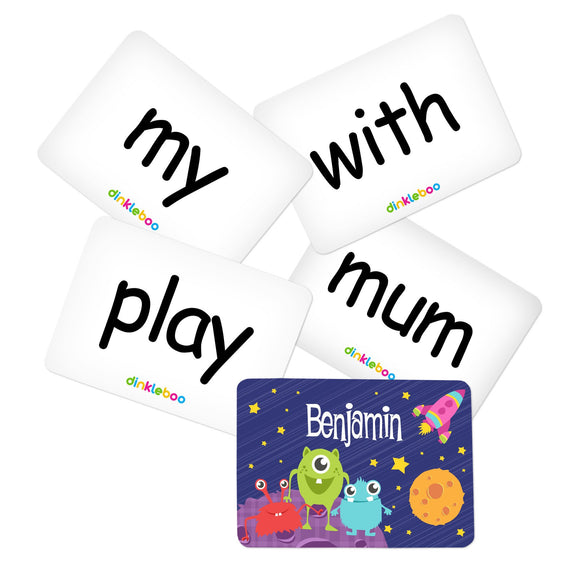 Space Memory Game Sight Word Cards Pack 2