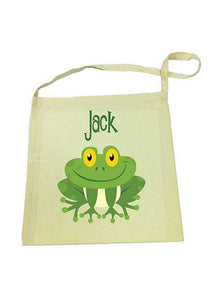 Green Frog Calico Tote Bag