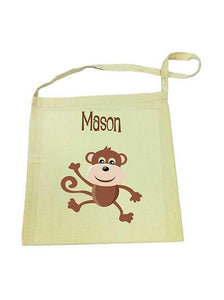 Brown Monkey Calico Tote Bag