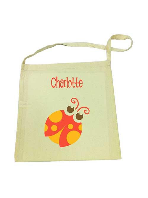 Red Beetle Calico Tote Bag