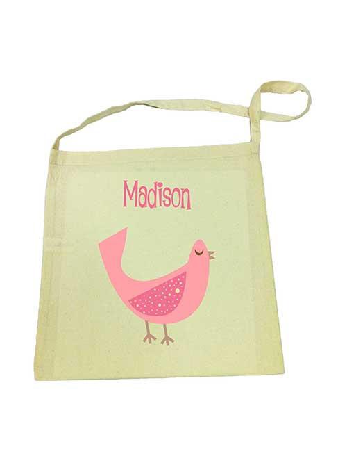 Pink Dove Calico Tote Bag