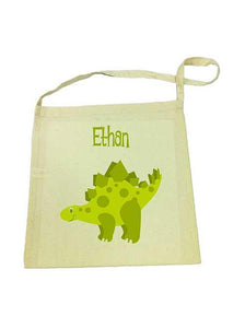 Green Dinosaur Calico Tote Bag