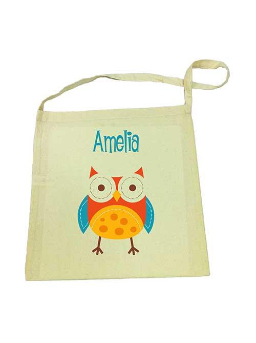 Red Owl Calico Tote Bag
