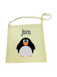 Penguin Calico Tote Bag