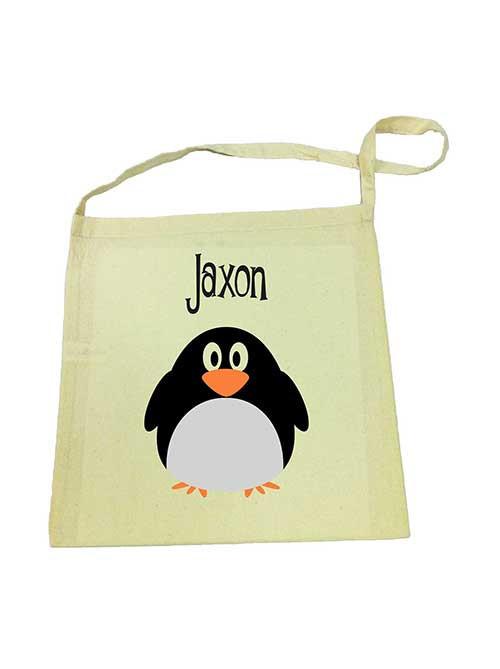 Penguin Calico Tote Bag