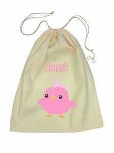 Pink Chicken Bag Drawstring