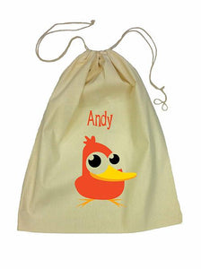 Orange Duck Bag Drawstring