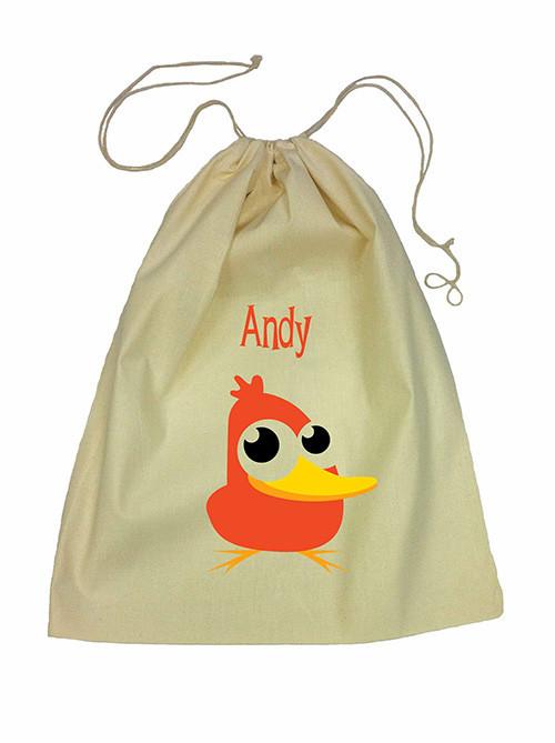 Orange Duck Bag Drawstring