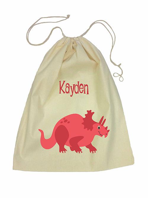 Red Dinosaur Bag Drawstring