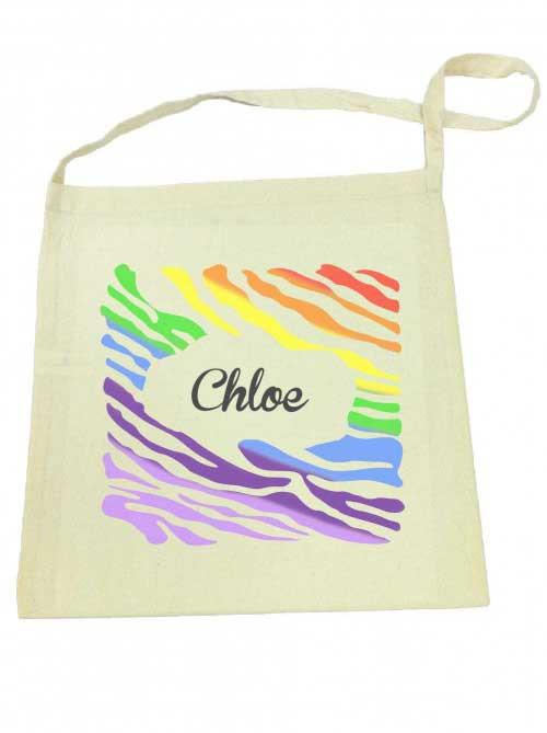 Rainbow Calico Tote Bag
