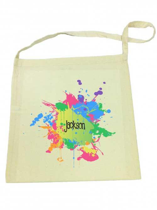 Splatter Calico Tote Bag