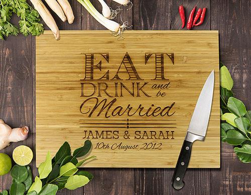 Eat Drink Bamboo Cutting Boards 12x16