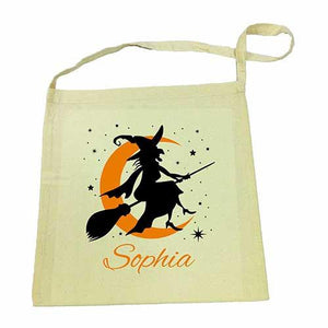 Witch Halloween Calico Tote Bag