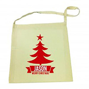 Red Tree Christmas Calico Tote Bag (Temporarily Out of Stock)