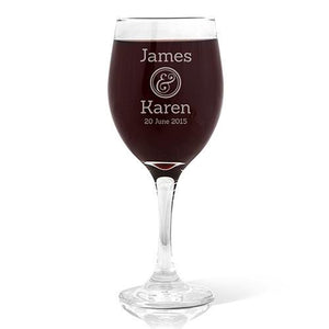 Couples Design Wine Glass (410ml)