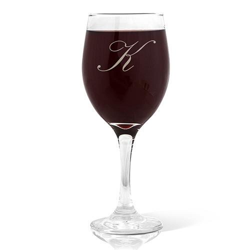 Single Initial Design Wine Glass (410ml)