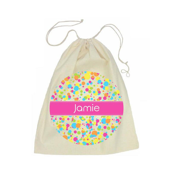 Bubbles Calico Drawstring Bag