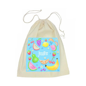 Fruit Calico Drawstring Bag