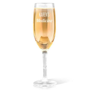 Medicine Design Champagne Glass