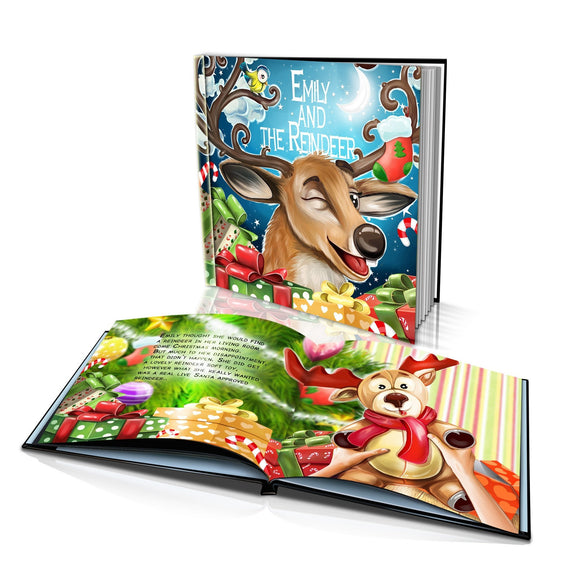 Santa's Reindeer Large Hard Cover Story Book