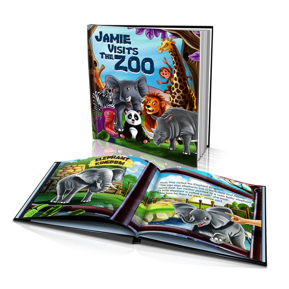 Visits the Zoo Large Hard Cover Story Book