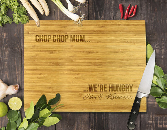 Chop Chop Mum Bamboo Cutting Board 8x11