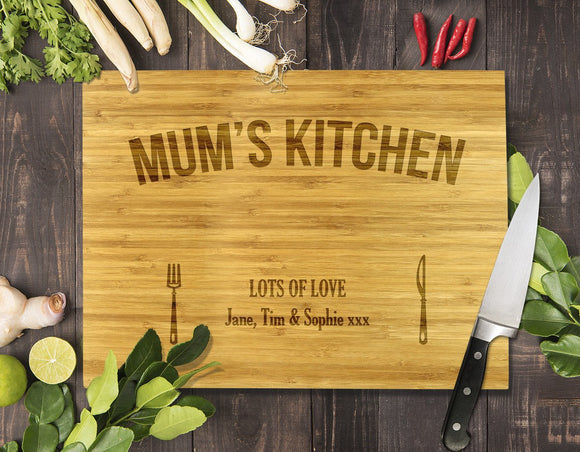 Mum's Kitchen Bamboo Cutting Board 8x11